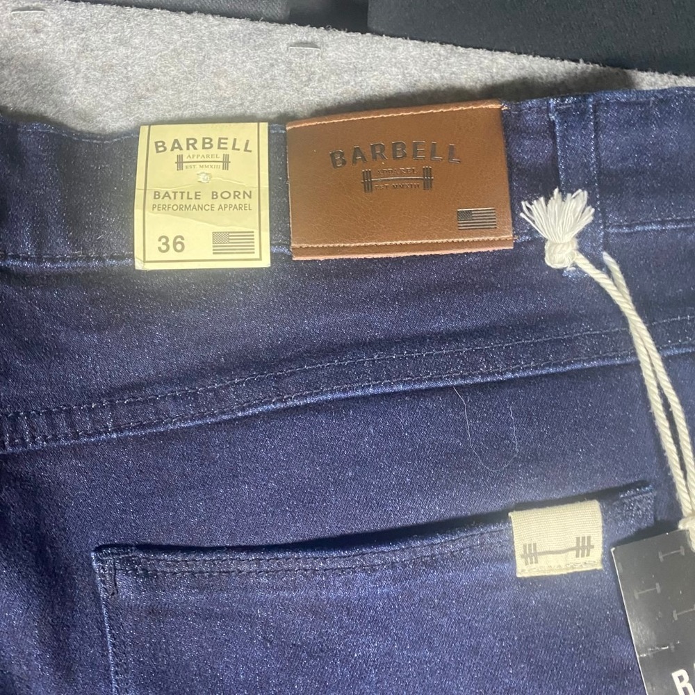 Barbell Apparel Performance Dark Denim Relaxed Athletic Fit Jeans Mens 36x34 NWT - Picture 4 of 8